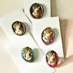 Romantic Hand Painted Cameo Pin