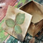 Pit fired Leaf Box – Medium – Manitoba Maple