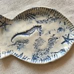 Fish Shaped Anything Dish In Blue & White – Ocean Theme