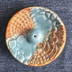 Round Incense Holders – Blue & Gold Lace