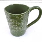 Tapered Mug – Dark Leaf Green Lace
