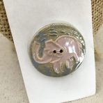 Round Pink Elephant Button