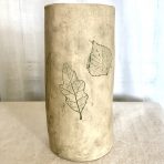 Leaf Vase Green Wash – 7.25” Tall