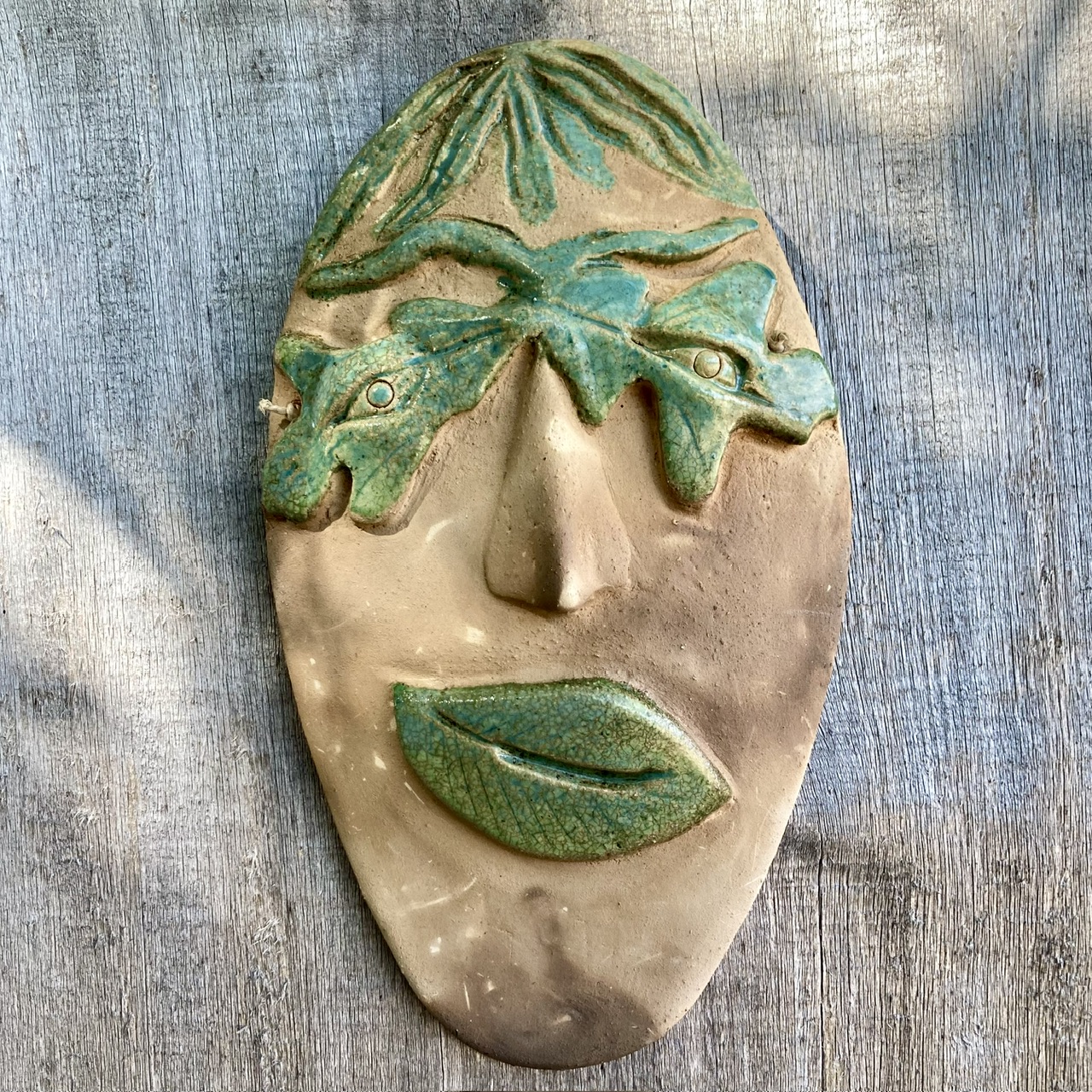 Garden Spirit Plaque 1 (Oak Leaf Eyes)